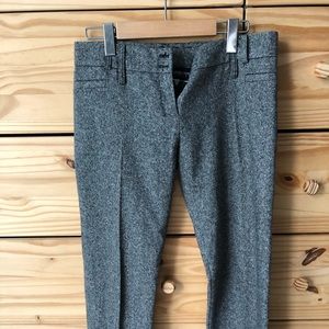grey straight leg designer dress pants